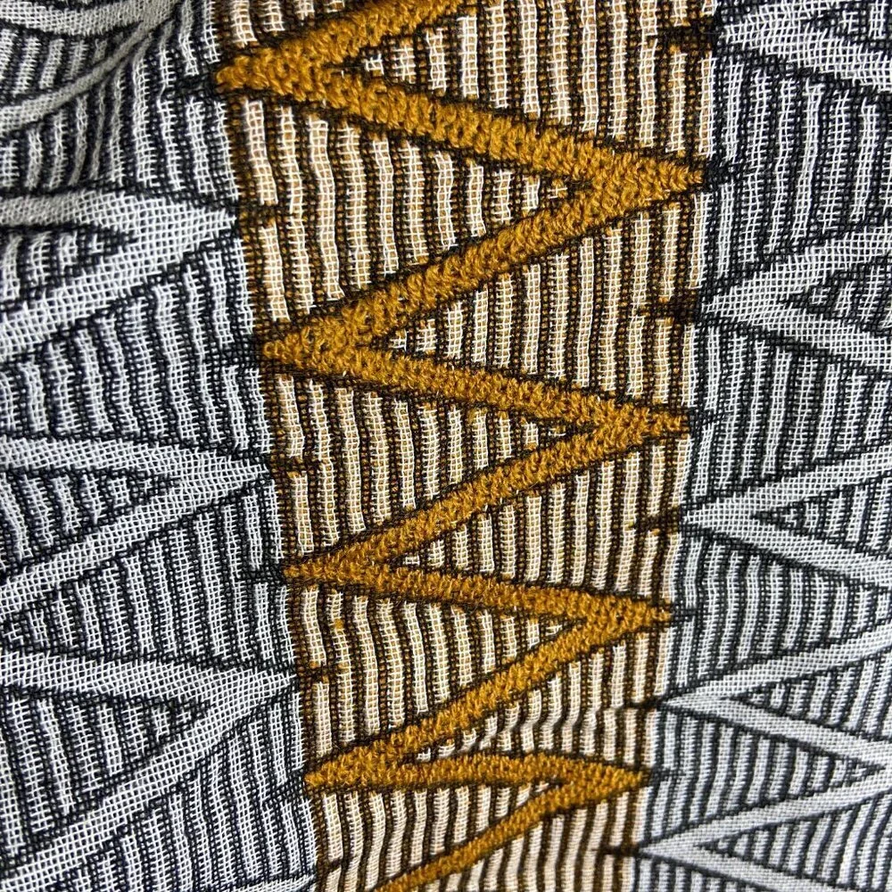 Quagga Organic Cotton Green Label Zig - Zag  Large Scarf Wrap Shawl